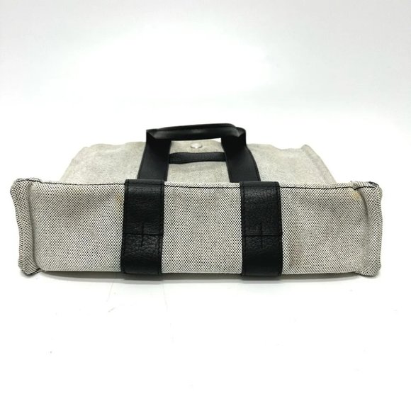 HERMES Sac Arne PM Hand Bag Tote Bag Toile H / Leather gray/Black - Picture 3 of 13